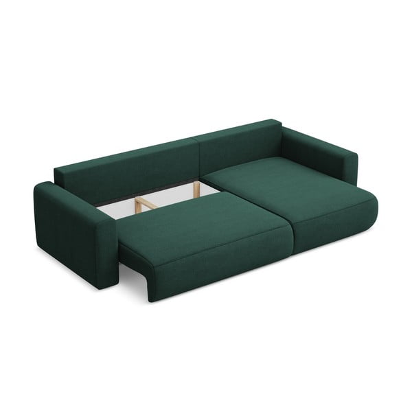 Zelená rozkladacia/s úložným priestorom rohová pohovka (pravý roh/s leňoškou) Kapua – Makamii-image-3