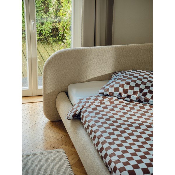 Svetlomodrá napínacia bavlnená plachta 180x200 cm Oba – noo.ma-image-1