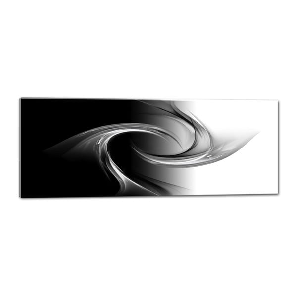 Obraz Styler Glasspik Abstraction B&W, 50 × 125 cm