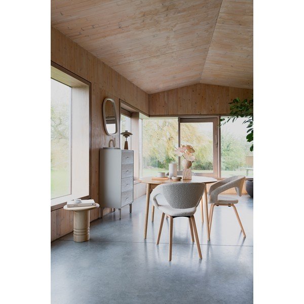 Okrúhly rozkladací jedálenský stôl s prídavnou doskou v dubovom dekore ø 120 cm Twist – Zuiver-image-2