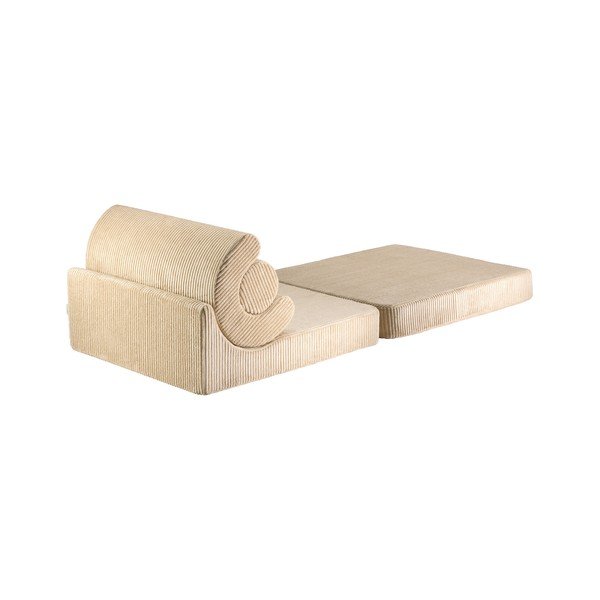 Svetlohnedé menčestrové detské kresielko Flipster – Wigiwama-image-2