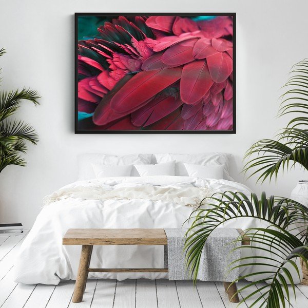 Plagát DecoKing Feathers Red, 100 x 70 cm-image-2