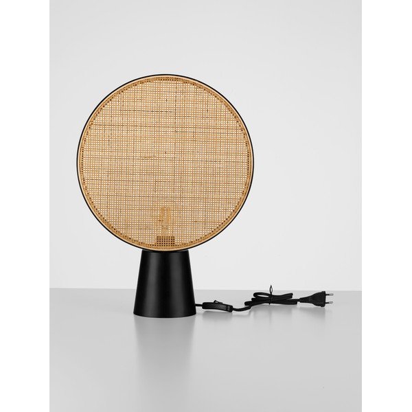 Matne čierna/v prírodnej farbe kovová stolová lampa (výška  48,5 cm) Tierra – Nova Luce-image-3
