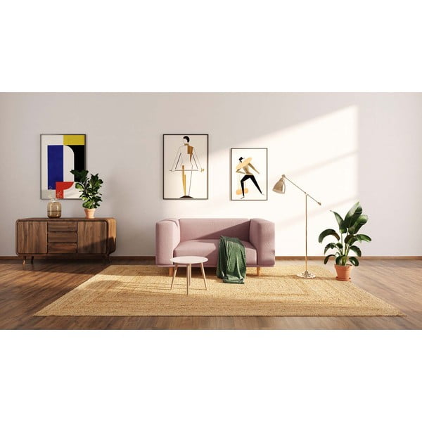 Ružové relaxačné kreslo z textílie bouclé Kukumo – Ame Yens-image-3