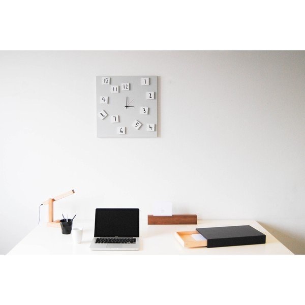Nástenné hodiny dESIGNoBJECT.it Changing Clock White, 50 x 50 cm-image-3