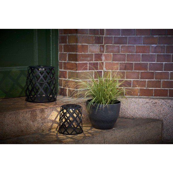 Čierny LED lampáš Star Trading Calabria, výška 28 cm-image-4