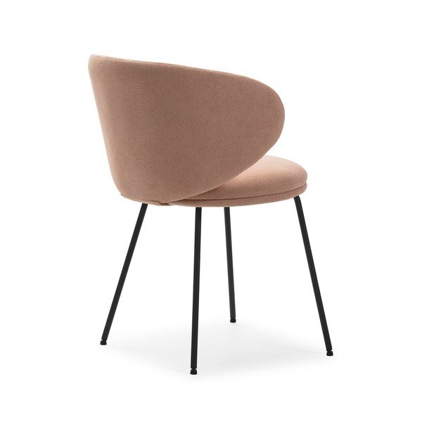 Svetloružové čalúnené jedálenské kreslá v súprave 2 ks Rush – Marckeric-image-4