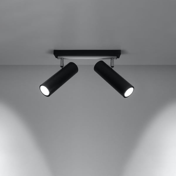 Čierne stropné svietidlo 6x30 cm Mira – Nice Lamps