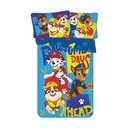 Modré bavlnené detské obliečky do postieľky 100x135 cm Paw Patrol "Pawsome days ahead" – Jerry Fabrics