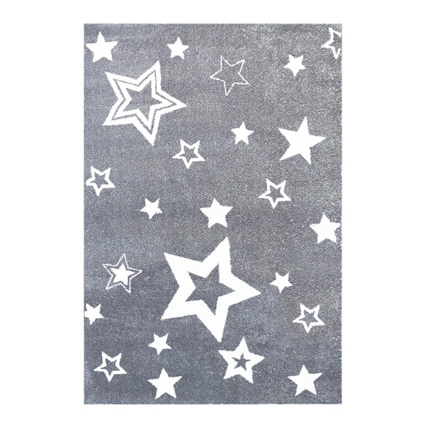 Sivý detský koberec Happy Rugs Satrlight, 130 x 190 cm