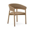 Drevená záhradná stolička v prírodnej farbe Arinella – Kave Home