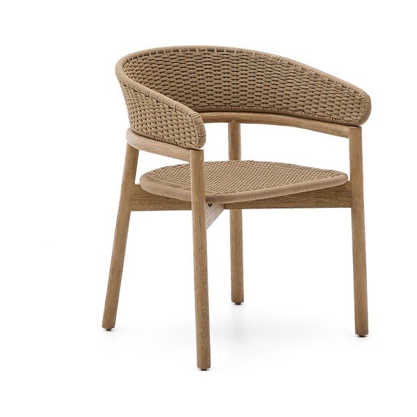 Drevená záhradná stolička v prírodnej farbe Arinella – Kave Home