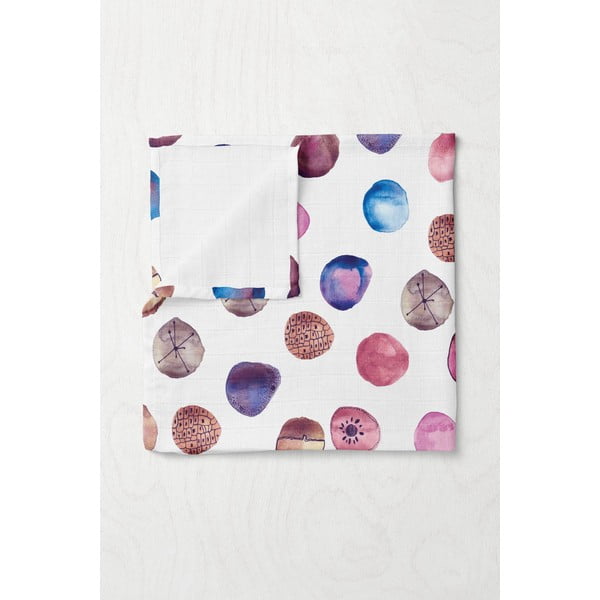 Biela mušelínová detská deka 75x100 cm Shells – Mijolnir-image-1