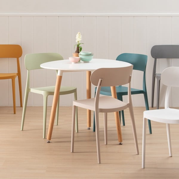 Sivé plastové jedálenské stoličky v súprave 2 ks – Ixia-image-2