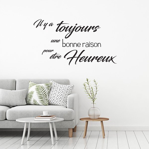 Čierna samolepka Ambiance Quote Toujours-image-2