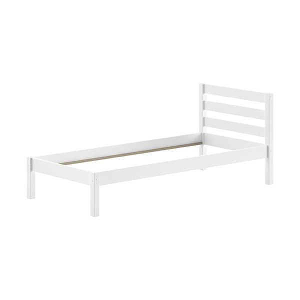 Biela detská posteľ z borovicového dreva bez roštu 90x200 cm Pino – Vipack