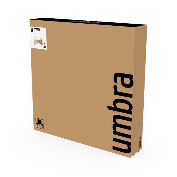 Okrúhly konferenčný stolík so sklenenou doskou v prírodnej farbe ø 84 cm Madera – Umbra-image-3