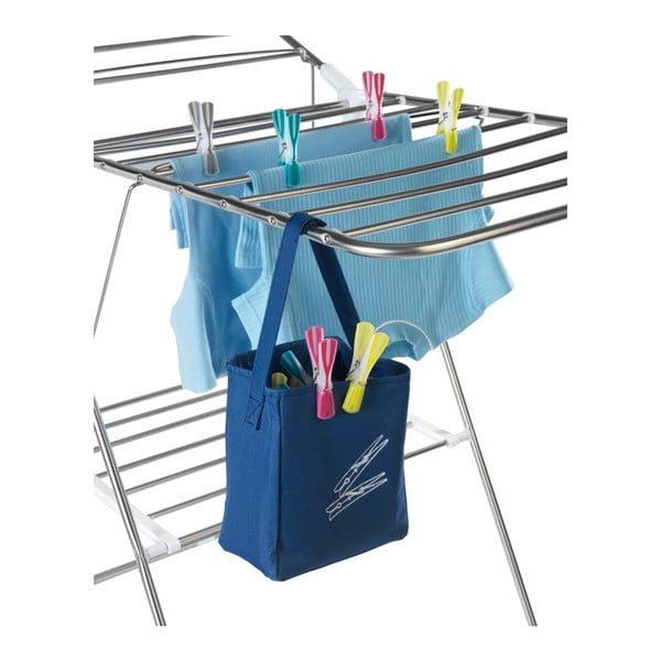 Modrý závesný košík na štipce na bielizeň Wenko Peg-image-3