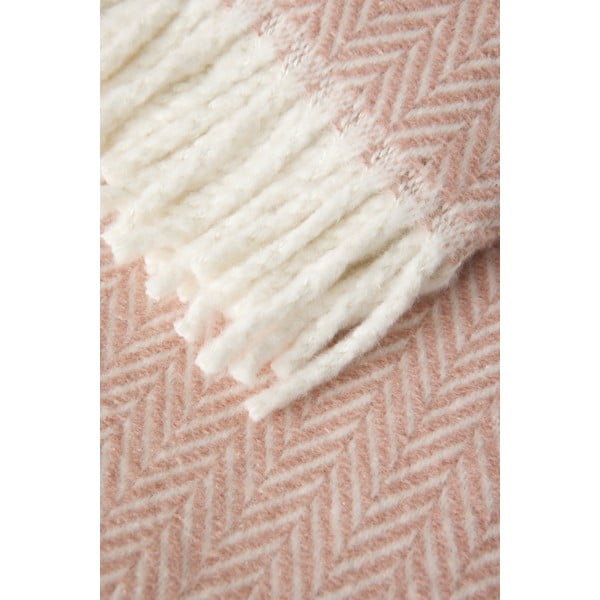 Ružový pléd s podielom bavlny Euromant Skyline, 140 x 180 cm-image-2