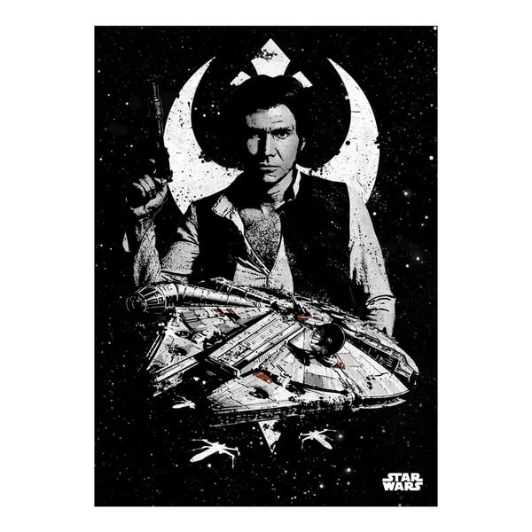 Nástenná ceduľa PosterPlate Star Wars Pilots - Captain Solo