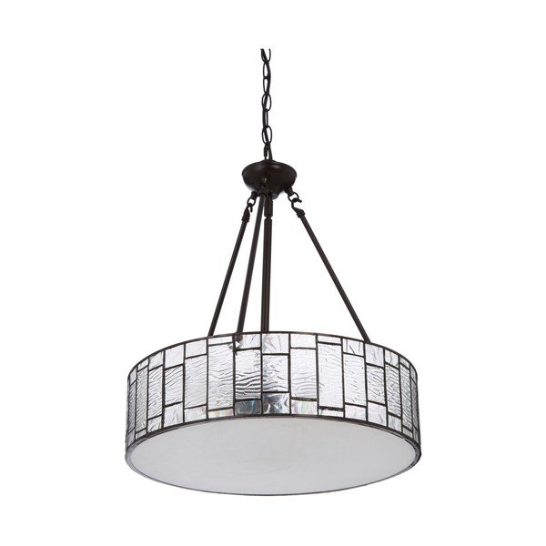 Kovové závesné svietidlo so skleneným tienidlom ø 46 cm Waldorf – Premier Housewares-image-2