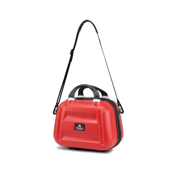 Červený dámsky príručný cestovný kufrík My Valice SMART BAG LASSO Make Up & Hand Suitcase-image-1