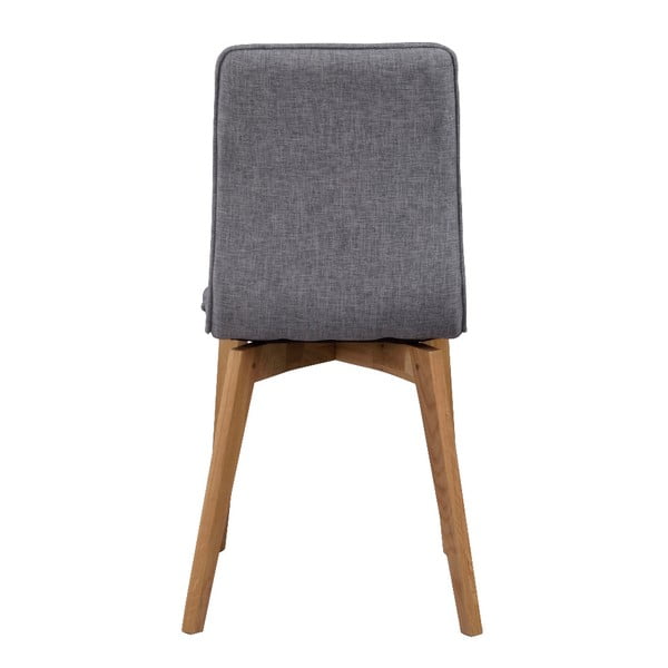 Sivá jedálenská stolička s hnedými nohami Rowico Grace-image-1