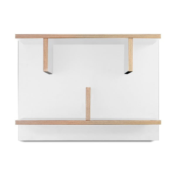 Biely nástenný policový systém TemaHome Bern, 230 × 60 cm