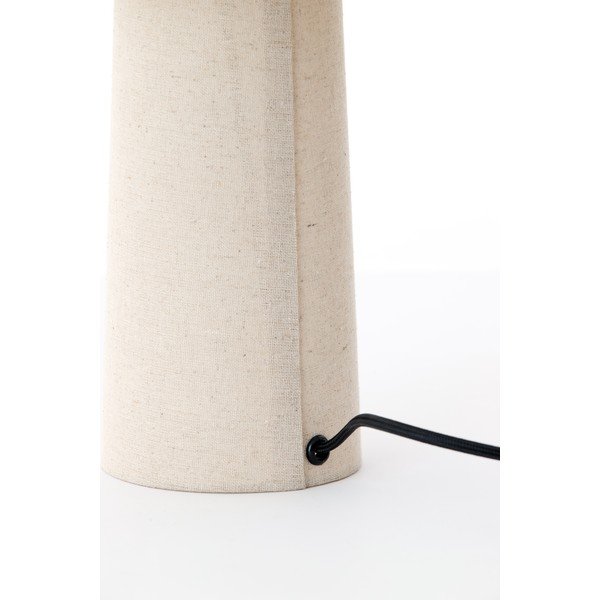 Biela stolová lampa s textilným tienidlom (výška  50 cm) Musaby – Light & Living-image-2
