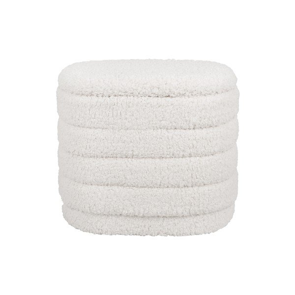 Biely oválny puf s úložným priestorom Leitmotiv Cuddly-image-2