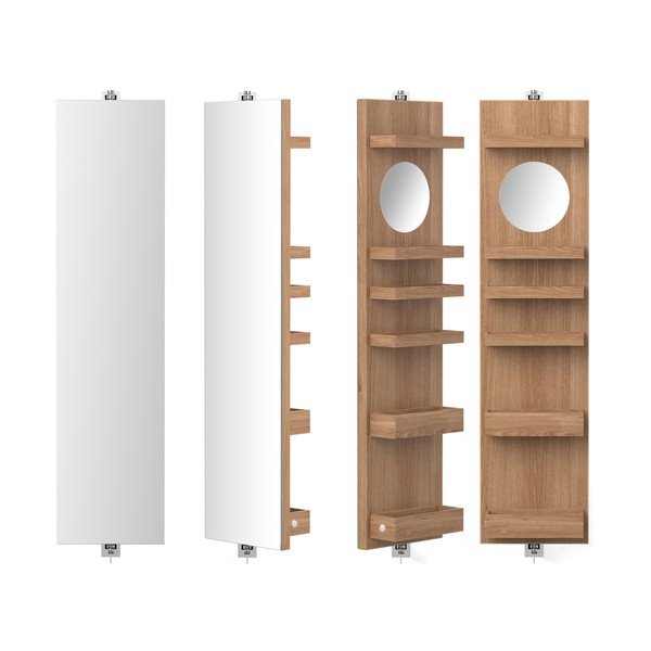 Otočné zrkadlo s úložným priestorom Wireworks Cosmos, výška 114 cm-image-1