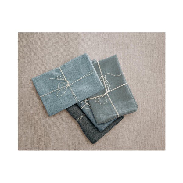 Súprava 4 ks látkových obrúskov s prímesou ľanu Really Nice Things Blue Gradient, 43 x 43 cm-image-1