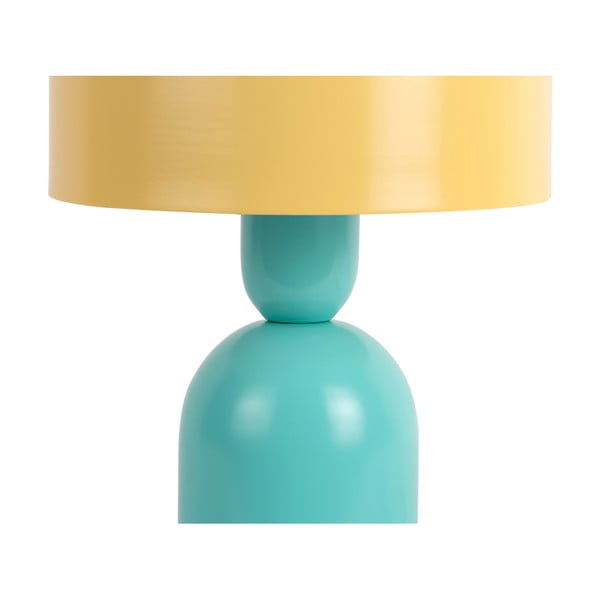 Žltá/tyrkysovomodrá stolová lampa (výška  24 cm) Double Funky – Leitmotiv-image-2