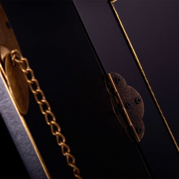 Čierna nízka komoda 130x50,5 cm Oriente – Ixia-image-2