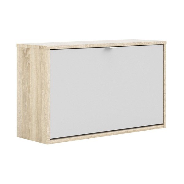 Výklopná závesná skrinka na topánky v dekore duba v bielo-prírodnej farbe Shoes - Tvilum