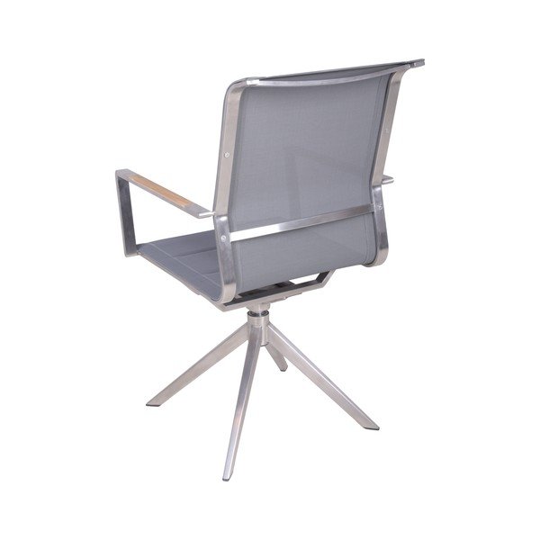 Sivá kovová záhradná stolička Salida – Garden Pleasure-image-2