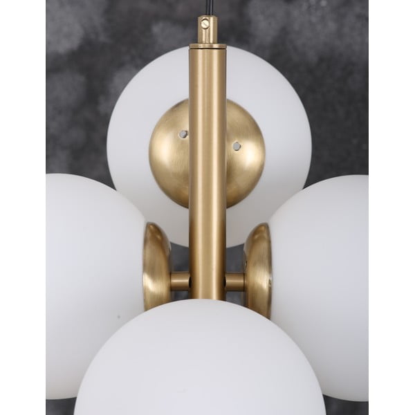 Biele/v zlatej farbe závesné svietidlo so skleneným tienidlom ø 15 cm Forte – Squid Lighting-image-3