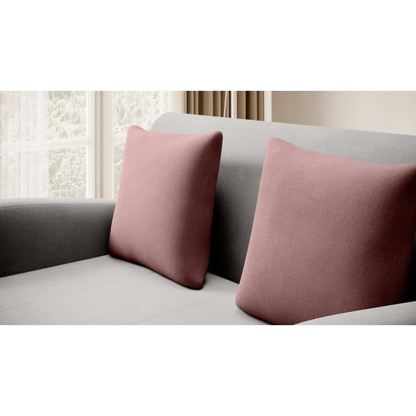 Ružová/svetlosivá zamatová rozkladacia pohovka 130 cm Ario – ELTAP-image-4