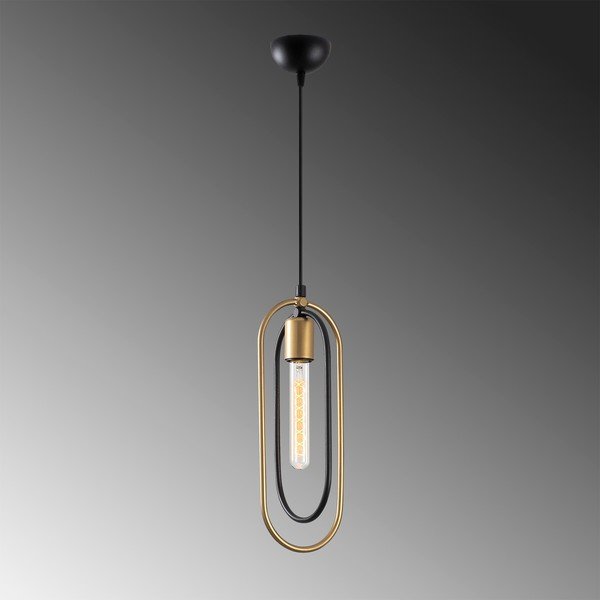Závesné svietidlo v čierno-zlatej farbe Cerco – Opviq lights-image-3