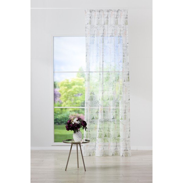 Bielo-sivá záclona 140x245 cm Tour – Mendola Fabrics-image-1