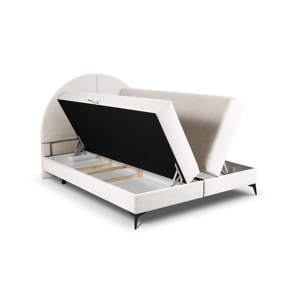 Béžová boxspring posteľ s úložným priestorom 180x200 cm Sunset – Cosmopolitan Design-image-4