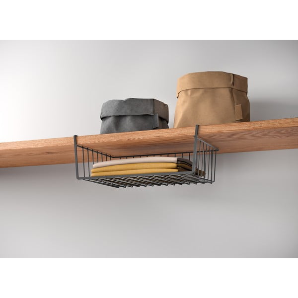 Závesný košík z nehrdzavejúcej ocele 26x40 cm Kanguro – Metaltex-image-1