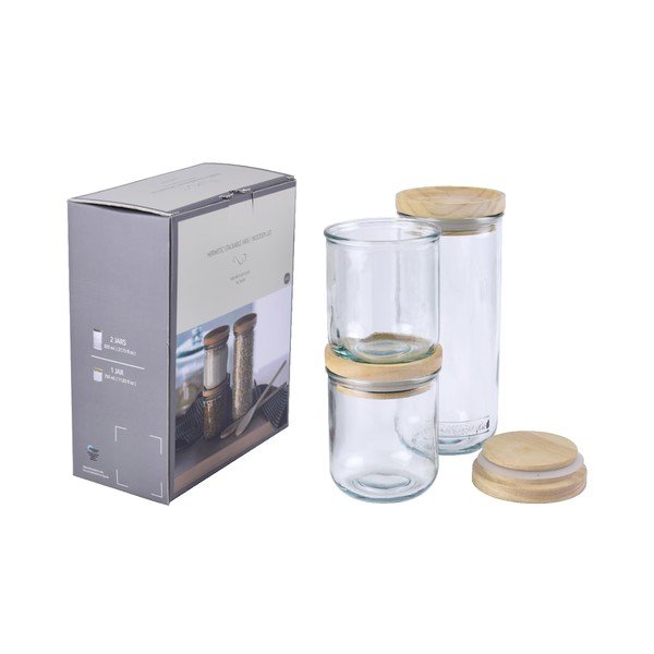 Súprava sklenených dóz 3 ks Hermetic – Ego Dekor-image-3