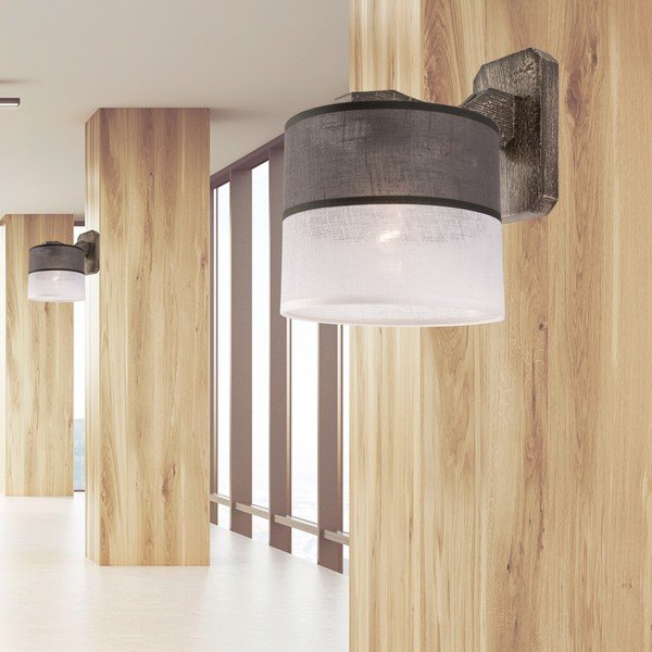 Sivé nástenné svietidlo ø 16 cm Andrea – LAMKUR-image-2