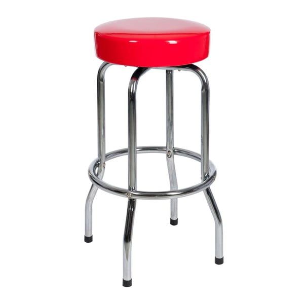 Stolička Bar Metal Red, 47x47x75 cm
