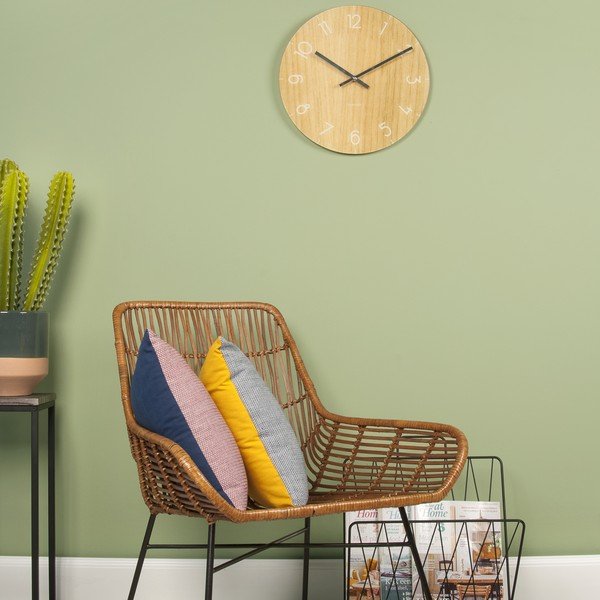 Svetlohnedé hodiny Present Time Glass Wood, ⌀ 40 cm-image-2