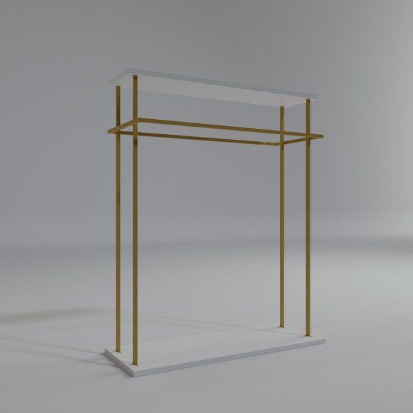 Biely stojan na oblečenie Wuppertal – Kalune Design-image-3