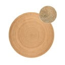 Obojstranný jutový okrúhly koberec v prírodnej farbe ø 140 cm Braided – Hanse Home