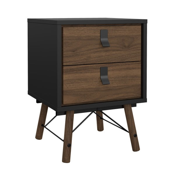 Tmavohnedý nočný stolík Ry – Tvilum-image-2