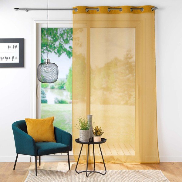 Žltá voálová záclona 140x240 cm Casual – douceur d'intérieur-image-2